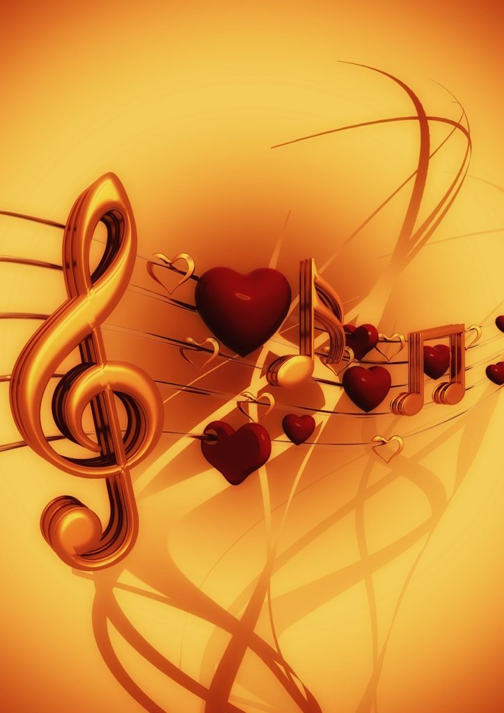 clef, music, love